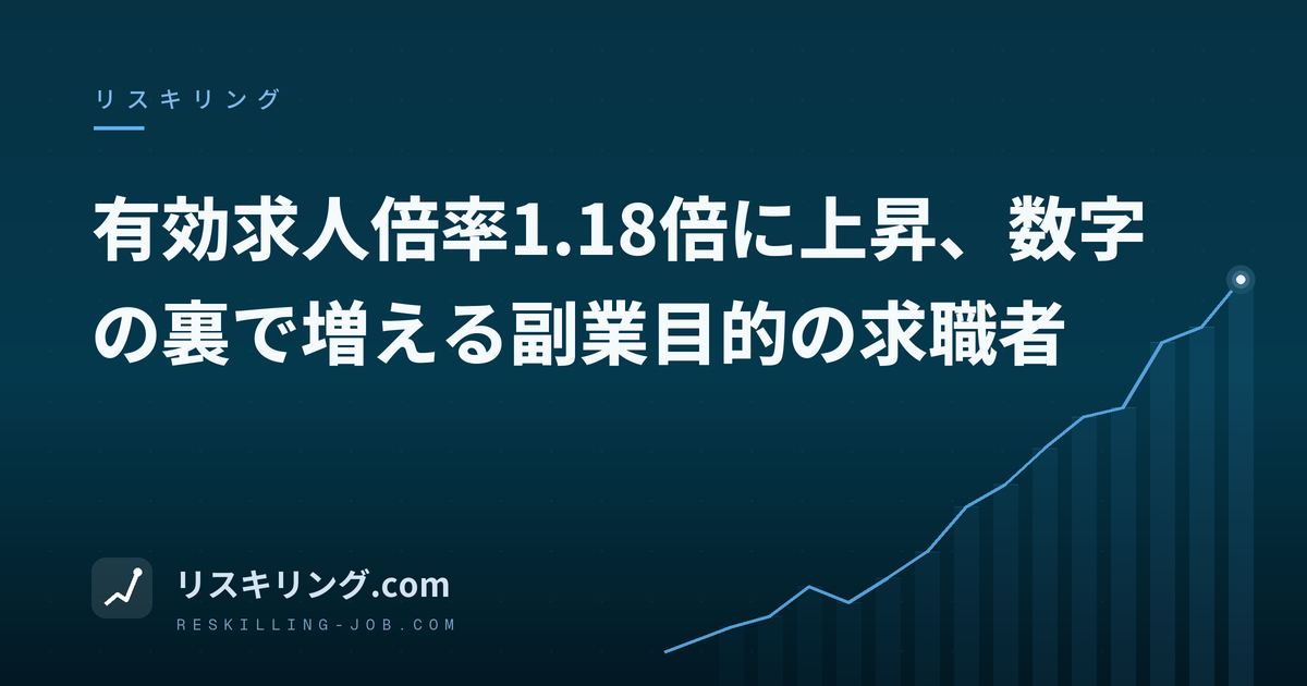 有効求人倍率1.18倍に上昇、数字の裏で増える副業目的の求職者
