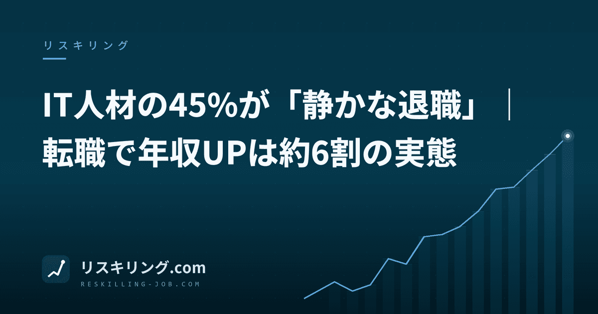 IT人材の45%が「静かな退職」|転職で年収UPは約6割の実態