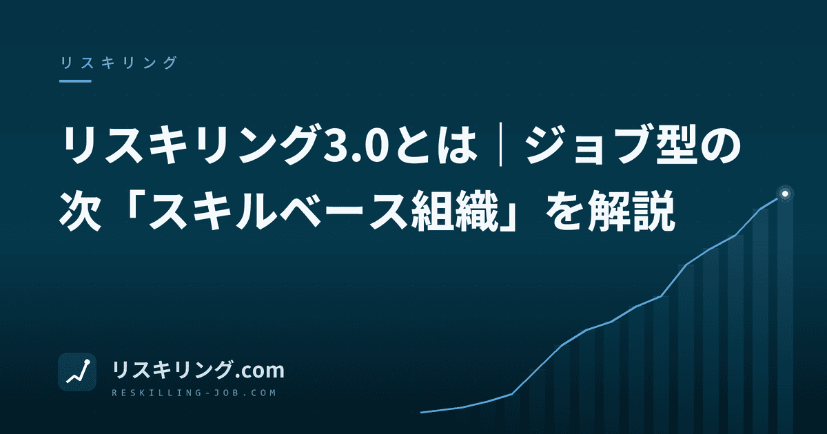 リスキリング3.0とは|ジョブ型の次「スキルベース組織」を解説
