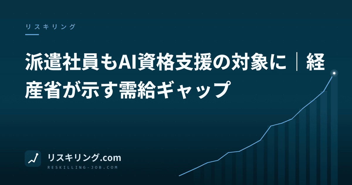 派遣社員もAI資格支援の対象に|経産省が示す需給ギャップ