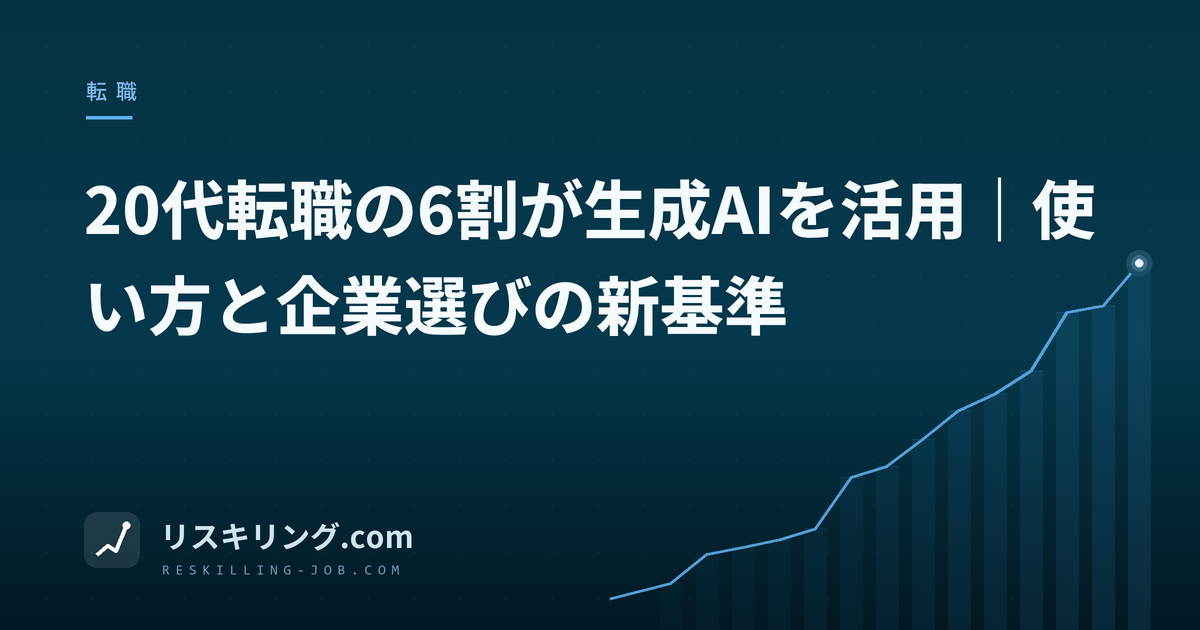 20代転職の6割が生成AIを活用|使い方と企業選びの新基準