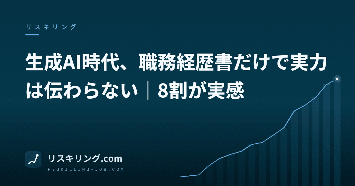 生成AI時代、職務経歴書だけで実力は伝わらない｜8割が実感