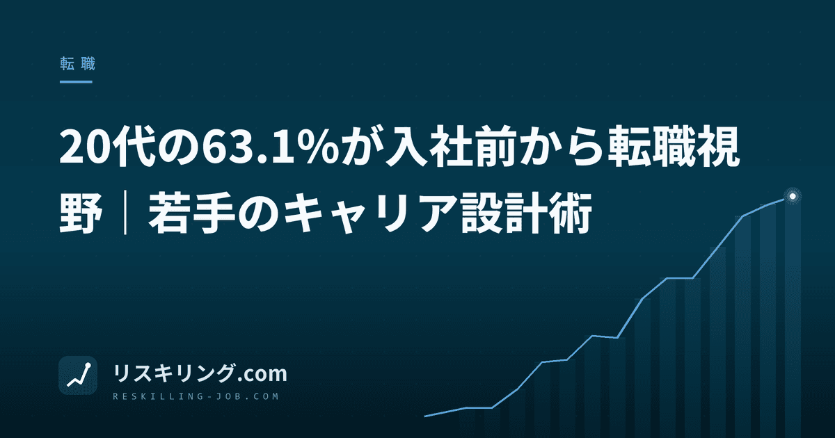 20代の63.1%が入社前から転職視野|若手のキャリア設計術
