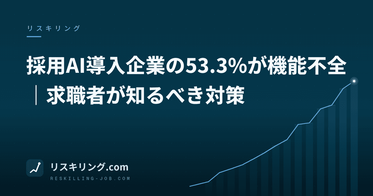 採用AI導入企業の53.3%が機能不全｜求職者が知るべき対策