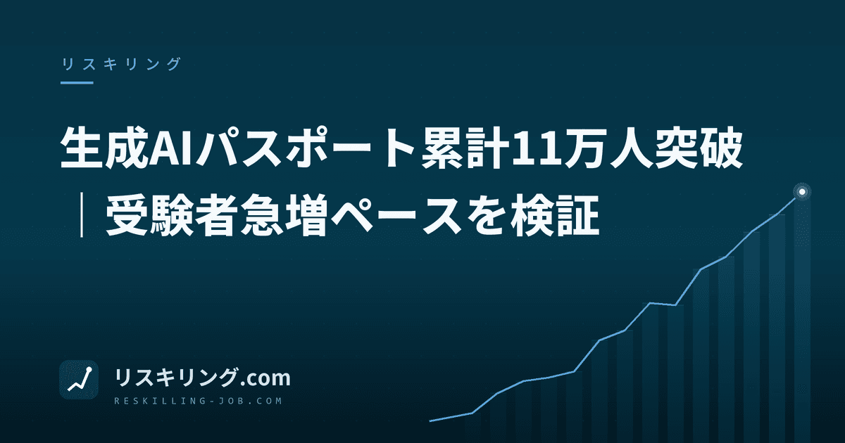 生成AIパスポート累計11万人突破|受験者急増ペースを検証