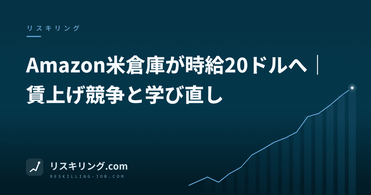 Amazon米倉庫が時給20ドルへ|賃上げ競争と学び直し