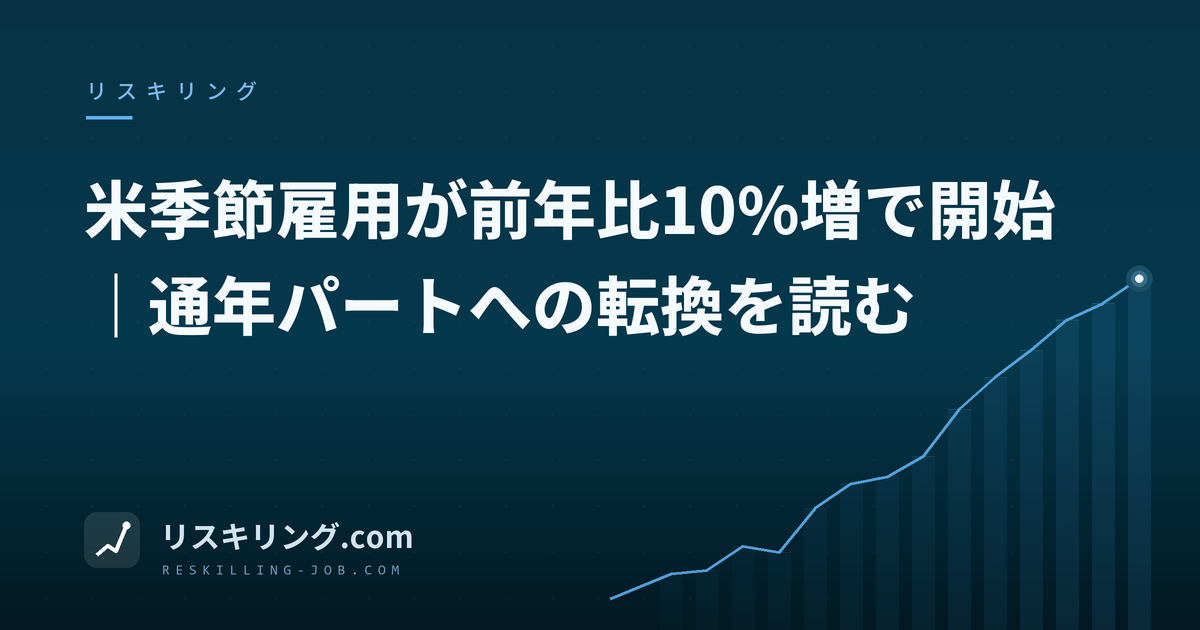 米季節雇用が前年比10%増で開始|通年パートへの転換を読む