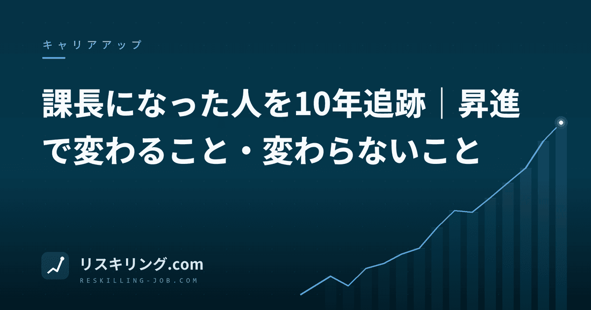 課長になった人を10年追跡｜昇進で変わること・変わらないこと
